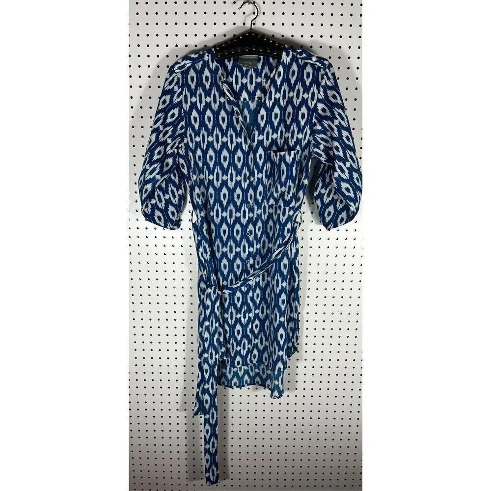 Maeve Anthropologie printed belted dress